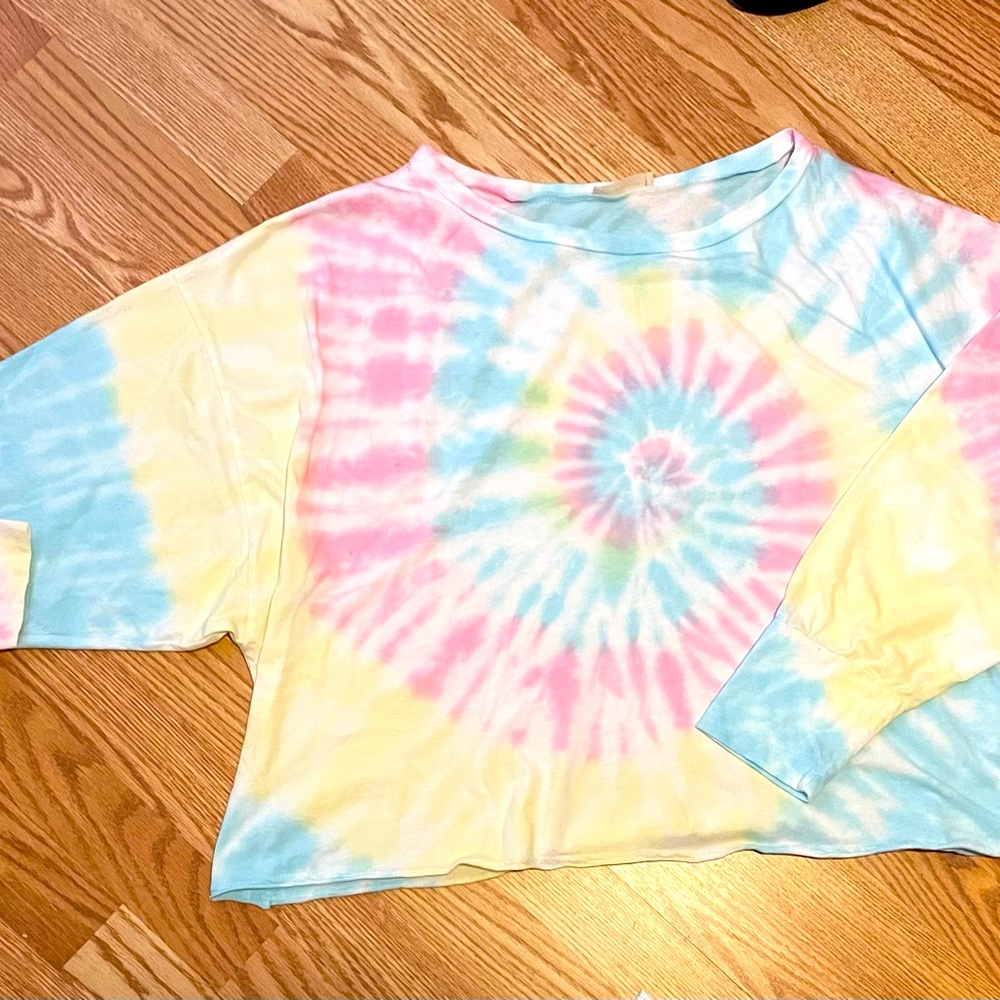 Vici Pastel Tye dye long sleeve top